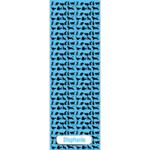 Gepersonaliseerd silhouetpatroon op blauwe zwarte 