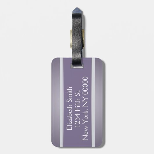 Gepersonaliseerd Silhouette-Bagagelabel voor vrouw Bagagelabel (Achterkant verticaal)