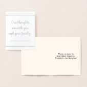 Gepersonaliseerd Silver Foil Sympathies Kaart (Display)