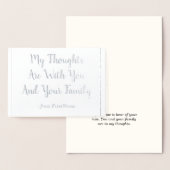 Gepersonaliseerd Silver Foil Sympathies Kaart (Display)
