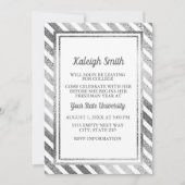 Gepersonaliseerd Silver White College Trunk Party Kaart (Voorkant)