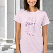 Gepersonaliseerd Simple Modern Script 2025 Afstude T-shirt