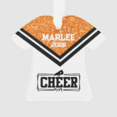Gepersonaliseerd Sinaasappel & Black Cheer Mom Orn Ornament (voorkant)