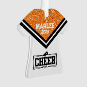 Gepersonaliseerd Sinaasappel & Black Cheer Mom Orn Ornament (voorkant)