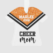 Gepersonaliseerd Sinaasappel & Black Cheer Mom Orn Ornament (voorkant)