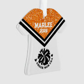 Gepersonaliseerd Sinaasappel & Black Cheer Mom Orn Ornament (voorkant)