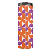 Gepersonaliseerd Sinaasappel en Paarse Mid Century Thermosbeker (Achterkant)