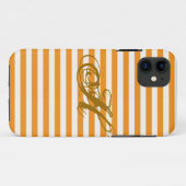 Gepersonaliseerd Sinaasappel Gestreept Case-Mate iPhone Case (Achterkant (horizontaal))
