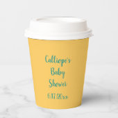 Gepersonaliseerd Sinaasappel Laten we Beachy halen Papieren Bekers (Voorkant)