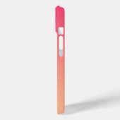 Gepersonaliseerd Sinaasappel Ombre Retro Floral Case-Mate iPhone Case (Achterkant / Links)