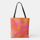 Gepersonaliseerd Sinaasappel & Roze Tote Bag (Achterkant)
