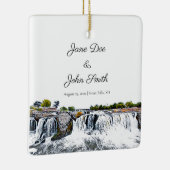 Gepersonaliseerd Sioux-Herfst WatervalOrnament Keramisch Ornament (Rechts)