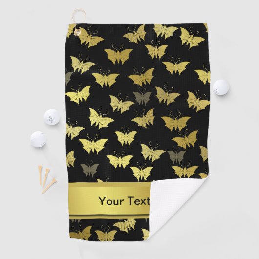 gepersonaliseerd, sjabloon, vlinder, vlinders, golfhanddoek (Insitu)