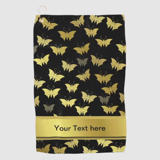 gepersonaliseerd, sjabloon, vlinder, vlinders, golfhanddoek (Voorkant)