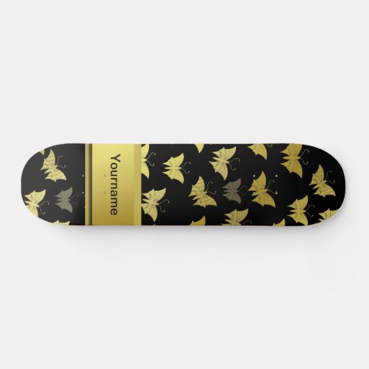 gepersonaliseerd, sjabloon, vlinder, vlinders, persoonlijk skateboard (Horizontaal)