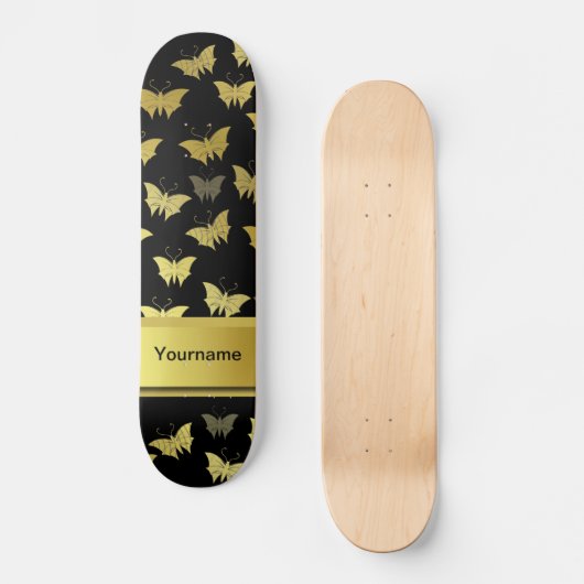 gepersonaliseerd, sjabloon, vlinder, vlinders, persoonlijk skateboard (Voorkant)