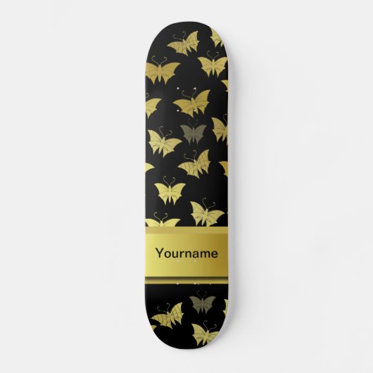 gepersonaliseerd, sjabloon, vlinder, vlinders, persoonlijk skateboard (Voorkant)