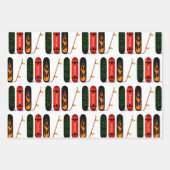 Gepersonaliseerd skateboard patroon inpakpapier vel (Voorkant 3)