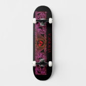 Gepersonaliseerd skateboard rode Gothic (Voorkant)