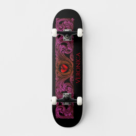 Gepersonaliseerd skateboard rode Gothic