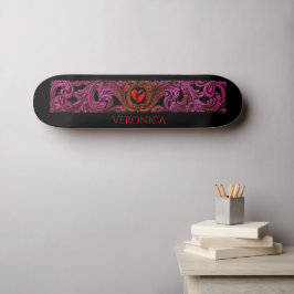 Gepersonaliseerd skateboard rode Gothic
