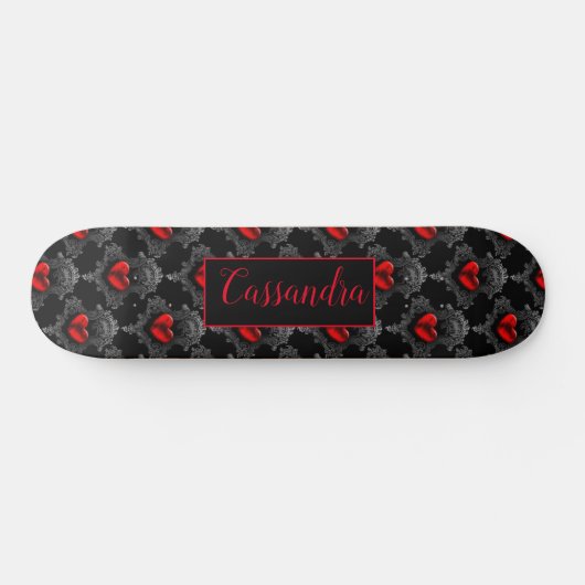Gepersonaliseerd skateboard rode Gothic (Horizontaal)