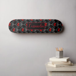 Gepersonaliseerd skateboard rode Gothic
