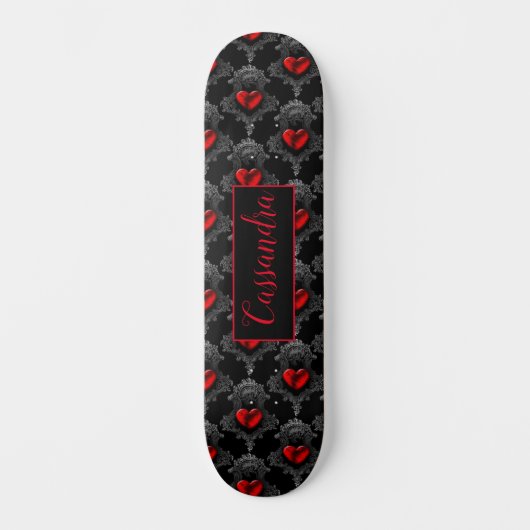 Gepersonaliseerd skateboard rode Gothic (Voorkant)