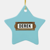 Gepersonaliseerd skateboarden keramisch ornament (Achterkant)