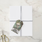 Gepersonaliseerd skelet Halloween Cadeaulabel (Met Touw)