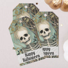 Gepersonaliseerd skelet  Halloween Cadeaulabel