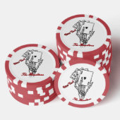 Gepersonaliseerd skelet hand poker chips (Opstapeling)