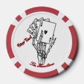 Gepersonaliseerd skelet hand poker chips (Achterkant)