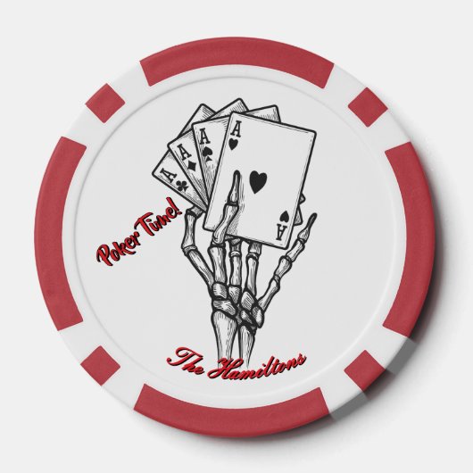Gepersonaliseerd skelet hand poker chips (Achterkant)