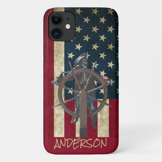 gepersonaliseerd skelet van een piratenschip Case-Mate iPhone case (Achterkant)