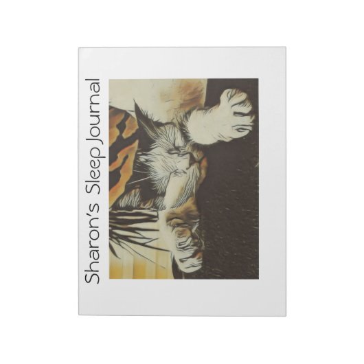 Gepersonaliseerd slaapdagboek notitieblok (Linkerzijde)