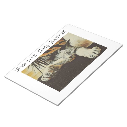 Gepersonaliseerd slaapdagboek notitieblok (Schuin)