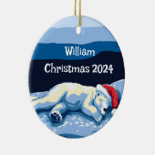 Gepersonaliseerd slaappolar Beer Ornament (Rechts)