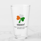 Gepersonaliseerd Slainté Beer Glass, dag van Patri Glas (Voorkant)