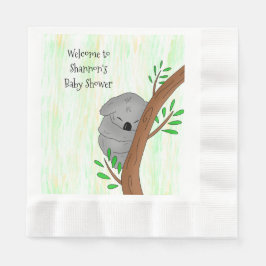 Gepersonaliseerd Sleepy Koala Beer met respect voo Servet