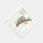 Gepersonaliseerd Sleepy Koala Beer met respect voo Servet (Hoek)