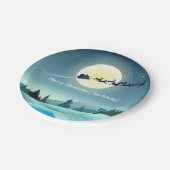 Gepersonaliseerd Sleigh Cartoon Papieren Bordje (Gekanteld)