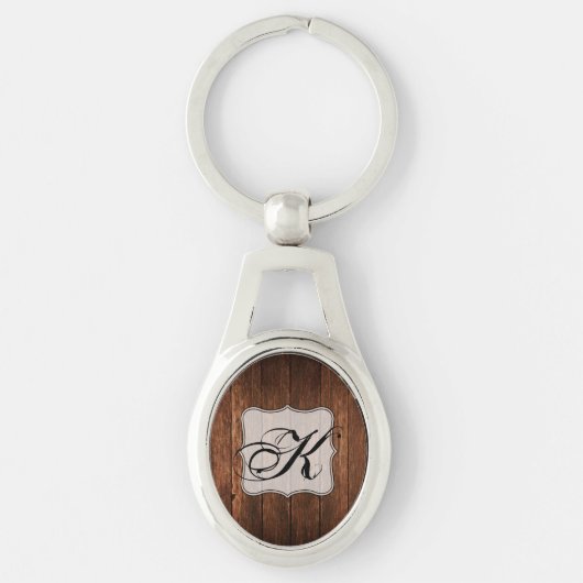 Gepersonaliseerd Sleutelhanger Barn Wood Land Rust (Voorkant)