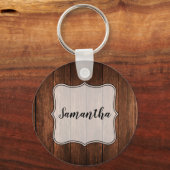Gepersonaliseerd Sleutelhanger Barn Wood Land Rust (Voorkant)