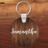 Gepersonaliseerd Sleutelhanger Barn Wood Land Rust (Voorkant)