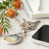 Gepersonaliseerd Sleutelhanger Beach Sunset Palm T (Zijkant)