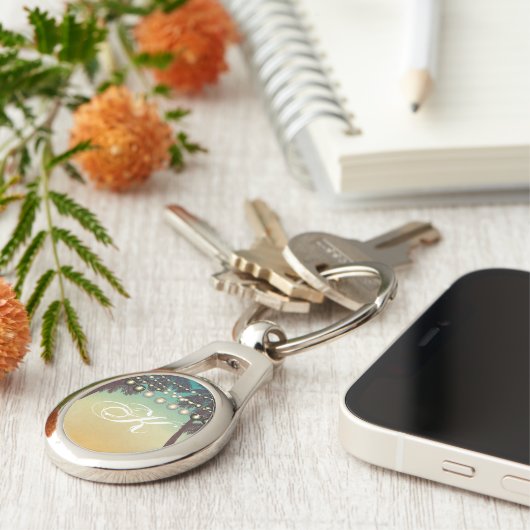 Gepersonaliseerd Sleutelhanger Beach Sunset Palm T (Zijkant)