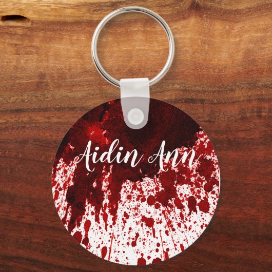Gepersonaliseerd Sleutelhanger Bloedspetter Vampie (Voorkant)