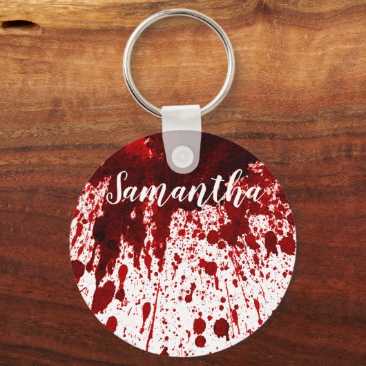 Gepersonaliseerd Sleutelhanger Bloedspetter Vampie (Voorkant)