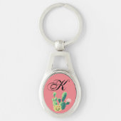 Gepersonaliseerd Sleutelhanger Bohemian Cactus Suc (Voorkant)